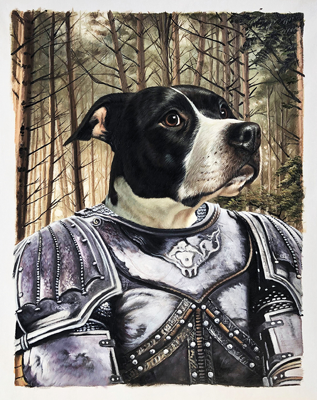 knight pet painting