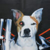 terminator dog oil painting