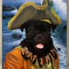 the pirate black dog pet painting
