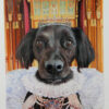 the queen dog pet painting