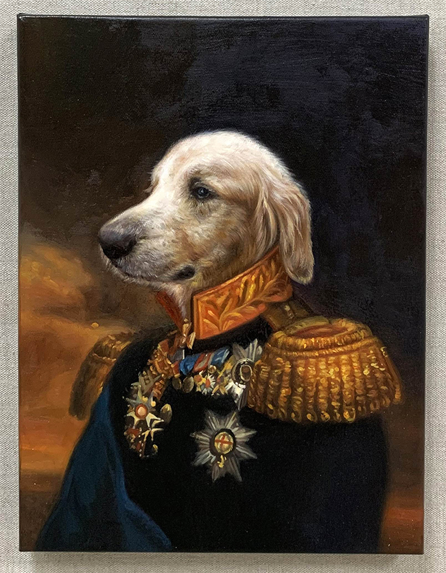 archduke art with dog