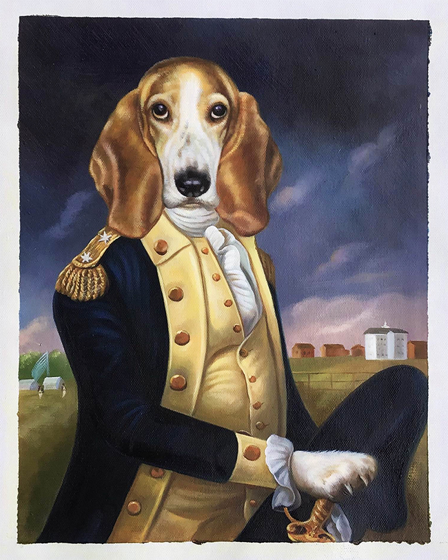 washington dog painting