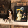 Marie Antoinette dog custom oil painting