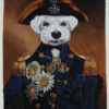 lord nelson portrait with white dog