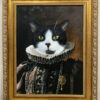 queen of scots framed painting of cat