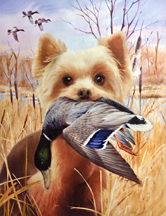 The Huntman hunting dog painting